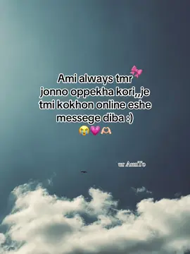 Ami always tmr  jonno oppekha kori je tmi kokhon online eshe messege diba :)  😩💗🫶🏻 #unknownwriter0.1 #foryou #fypage #foryoupage #tiktok 