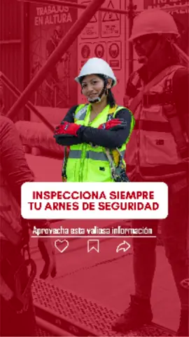 Inspeccion tu arnés de seguridad tu familia espera por ti en casa #iper #riesgo #sst #seguridad #prevencion 