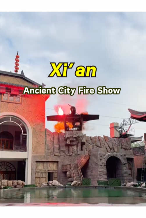 😱  5000 tons of water pouring from 40 meters high?!  Tickets are only 27.15 SGD 💸📍 Xi’an Ancient City Fire Show — an epic mix of fire, water, and ancient battles ⚔️🔥💦 The rotating stage and insane visuals make it feel like a movie come to life! 🎬 #xian #chinatravel #xiantravel #china #tripcom