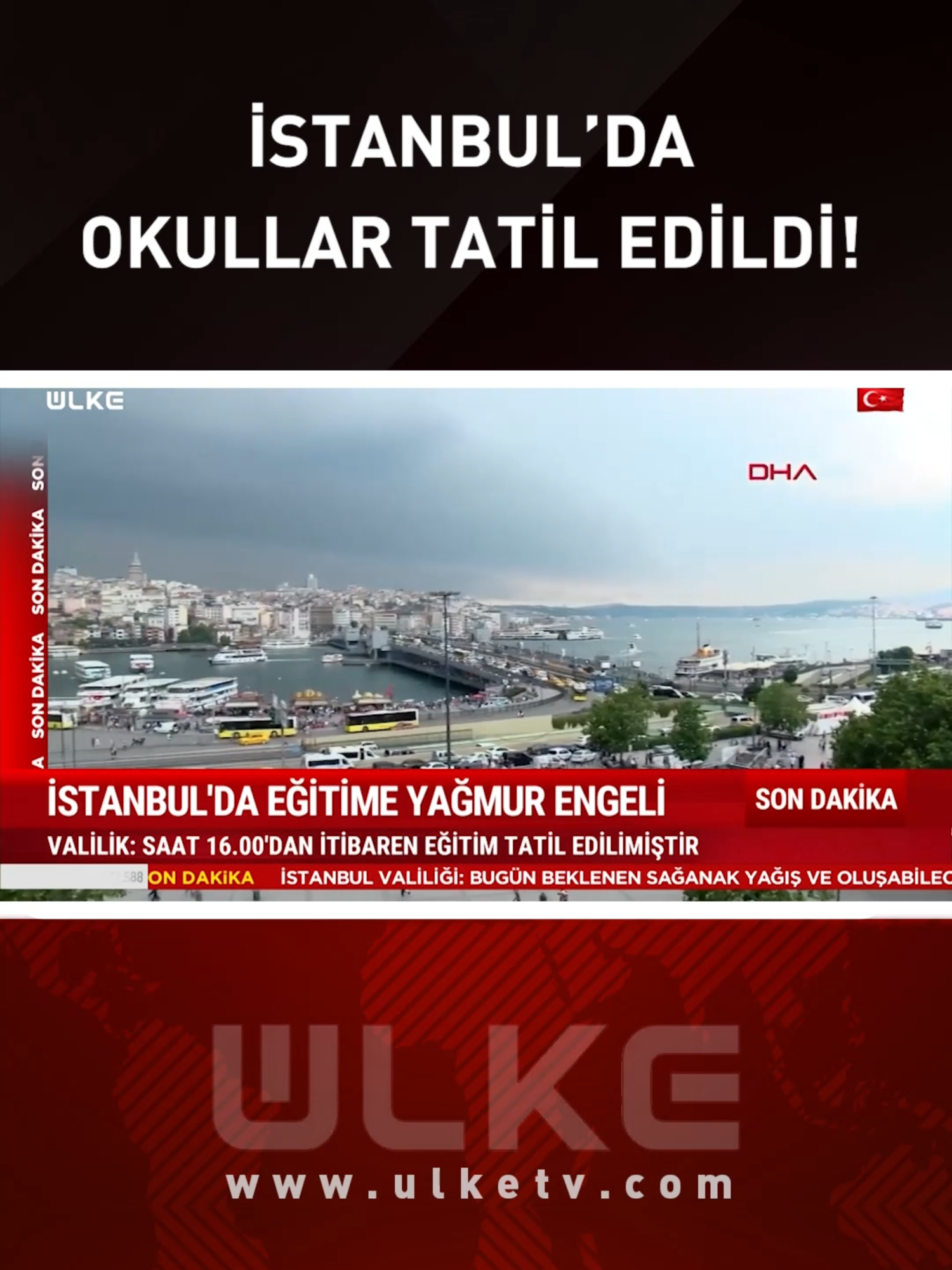 ⛈️ #istanbul Valiliği resmen duyurdu! 🏫Okullar saat 16 itibariyle tatil edildi #haber #sondakika