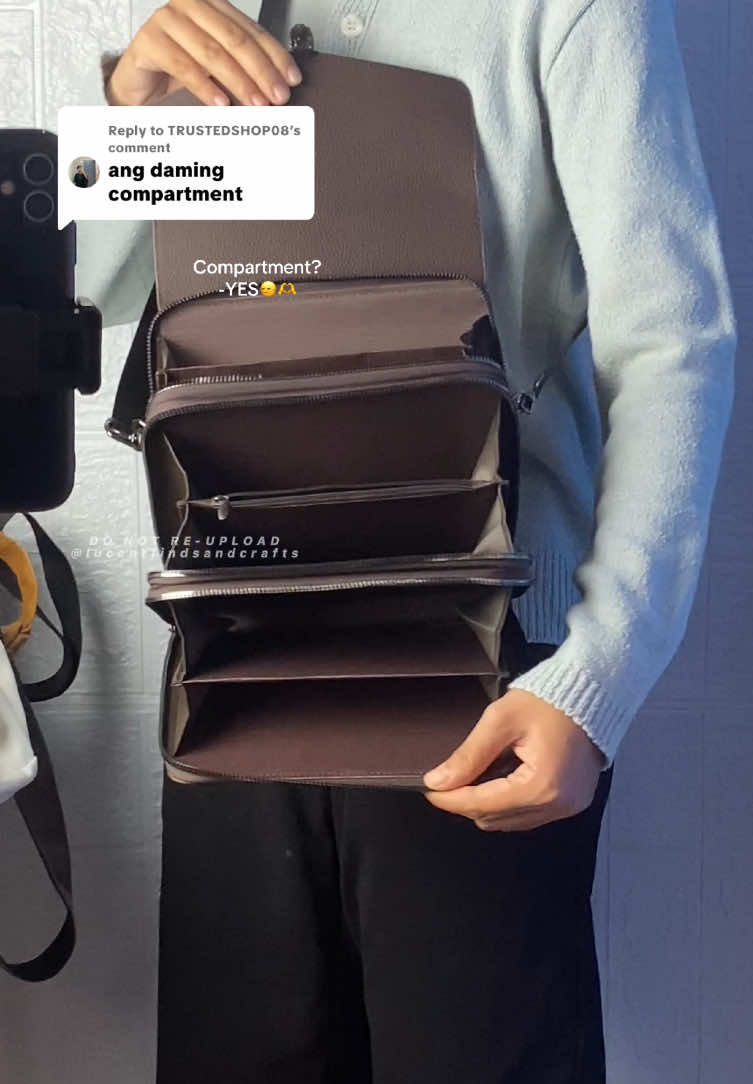 Replying to @TRUSTEDSHOP08 sling bag na maraming compartment? Perfect din pang regalo🫶 #slingbag #bagformen #giftforhim #exchangegiftideas 