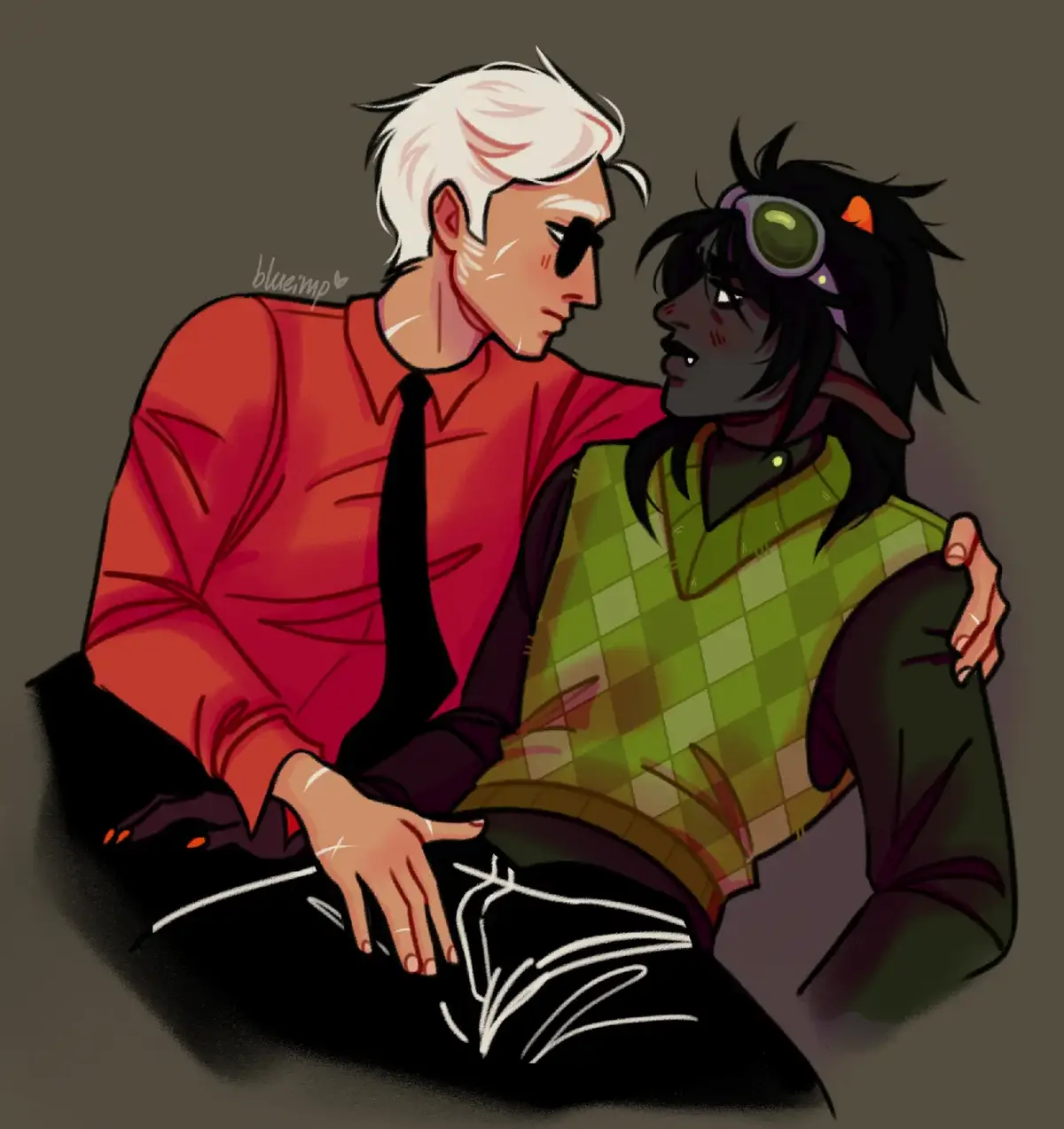 наконец-то у альфа дейва появился свой каркат...😭💕 тихонечко...тихончко...точно последний раз перезаливаю эту картинку...ТОЧНО. извинитесь. тгк: микки синий чёрт (!) #homestuck #davekat #davestrider #alphadave #karkat #homestuckfanart #хоумстак #дейвкат #art 