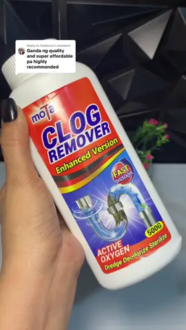 Replying to @Seaforce Opo legit yan mi tanggal barado sa clog remover na to 🤩 #drainageremover #clogremover #drainagedeodorizesterilize #baradongpababosolusyon 