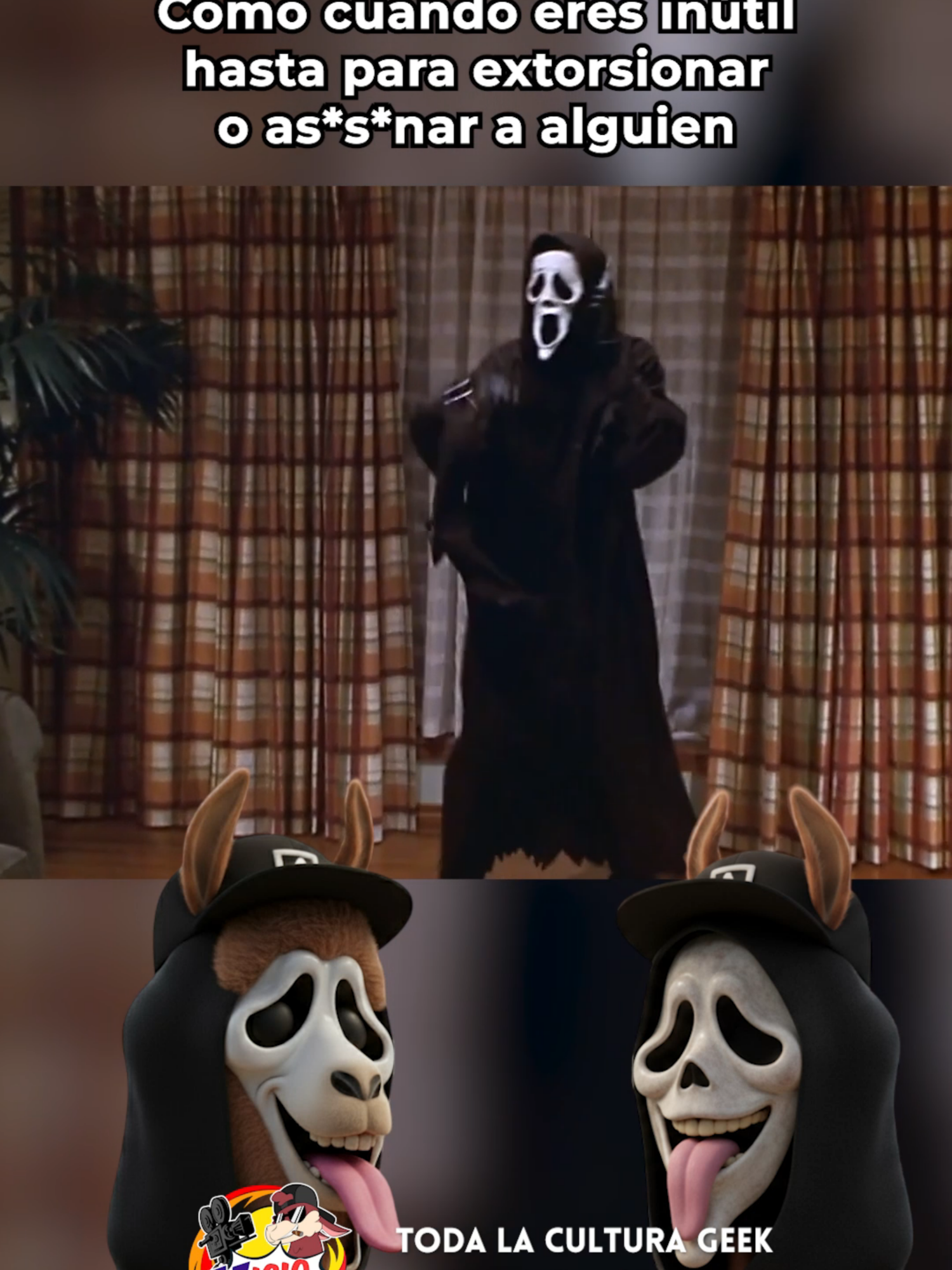 🔥Como cuando eres inútil para extorsionar y as*s*nar🎬   #VicioVisual #TacalaTv #Cine #Noteveoamigoasesino #Halloween #Ghostface #pelicula #Scarymovie #Meme