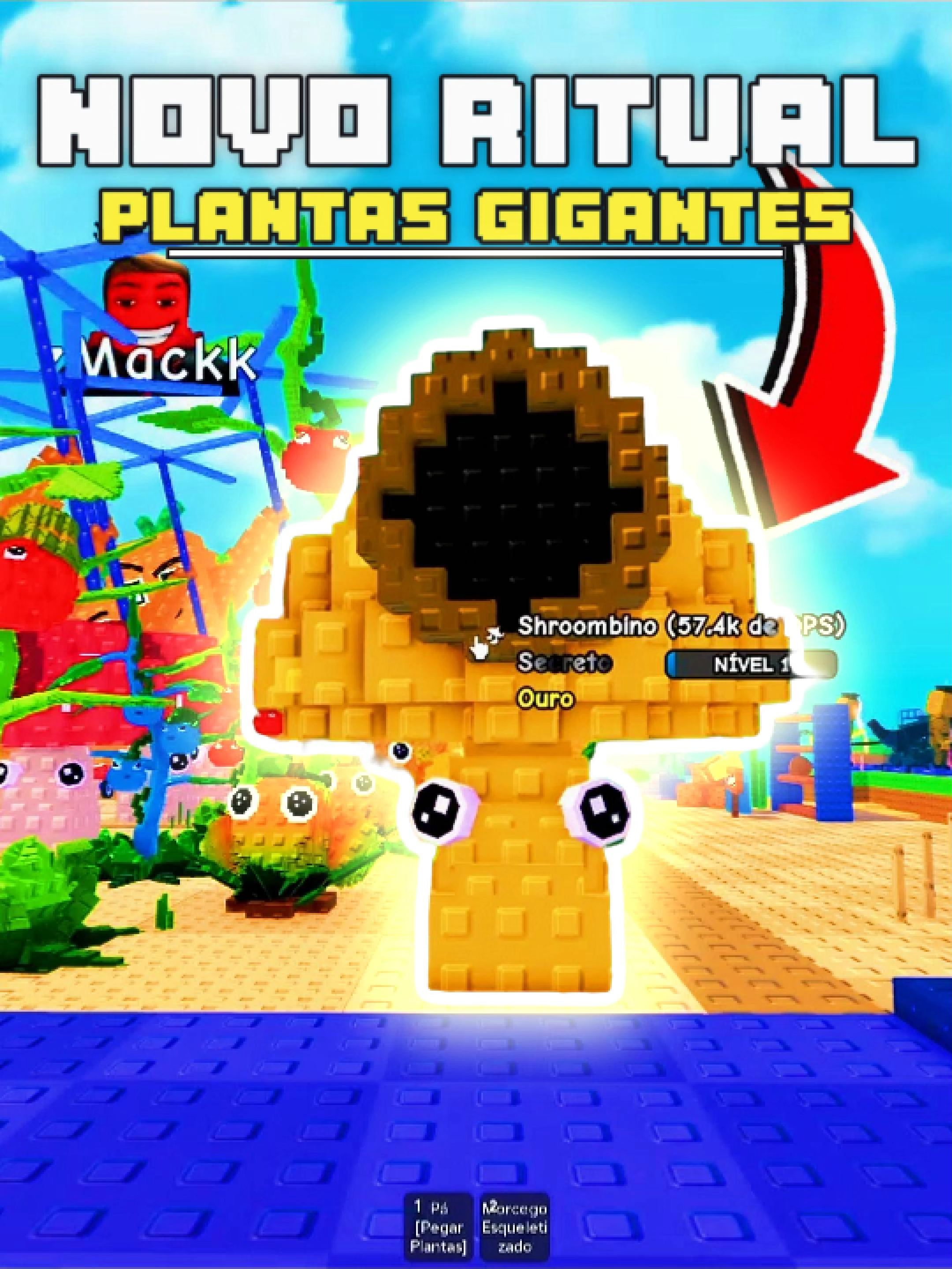 Testando Ritual de Plantas Gigantes...👀#robloxfyp  #growagarden #plantsvsbrainrotscript