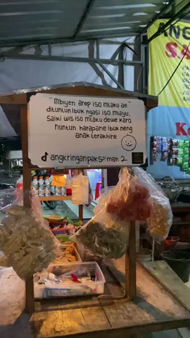 Semangat kerjone cah ling pengen opo2 kudu gedabak gedebuk disik 🤗 #angkringanpaksaiman 