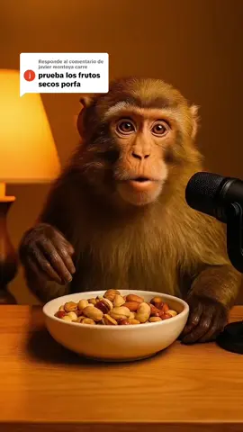 Respuesta a @javier montoya carre  Juan Carlitos prueba los frutos secos 🌰  #asmr #mono #ia #veo3 #fyp 