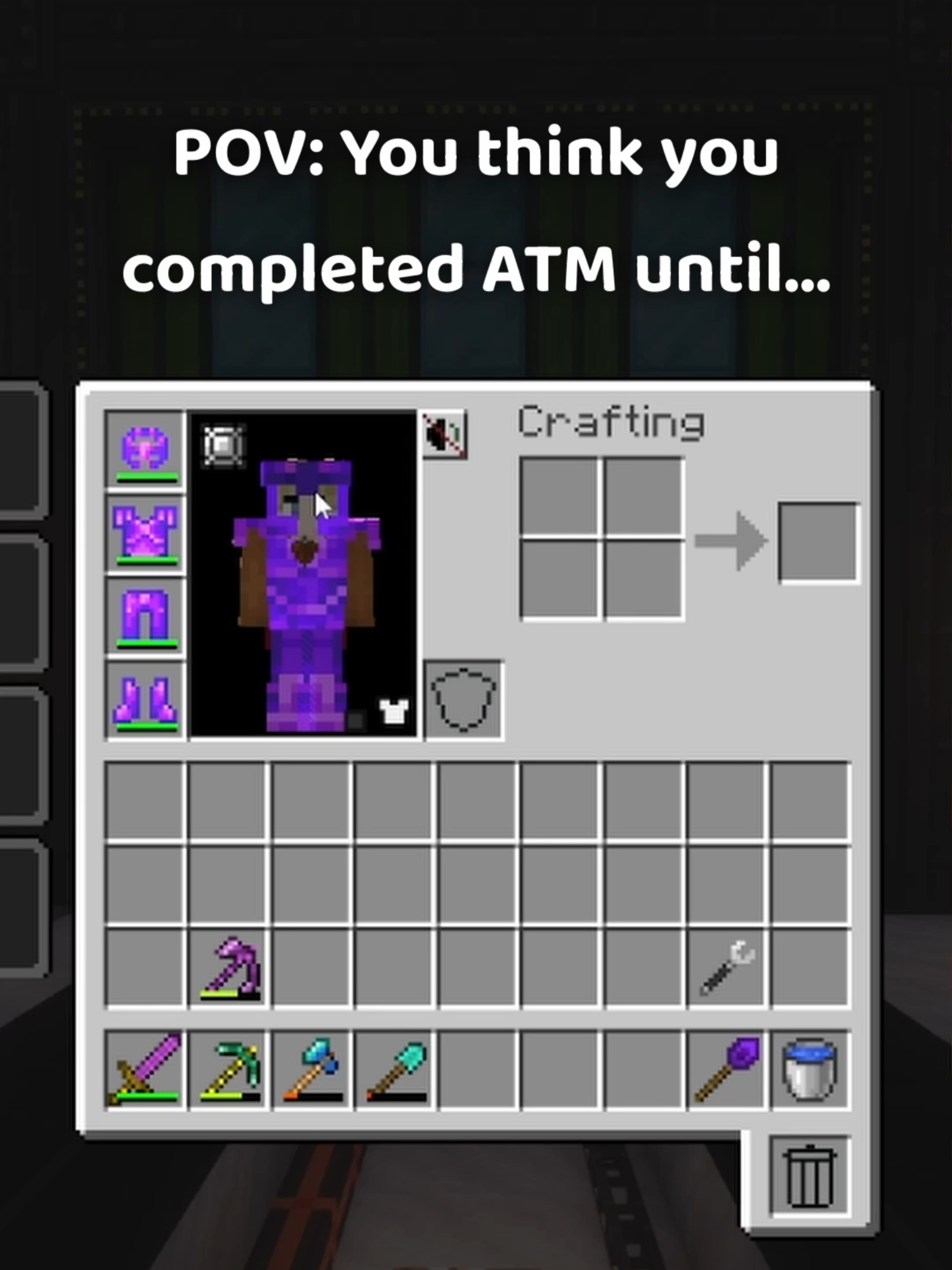 POV: You think you’ve beaten All The Mods… until you see this. 😭 #Minecraft #atm #moddedminecraft #gamingtiktok #minecraftmeme #gamingmeme #fyp