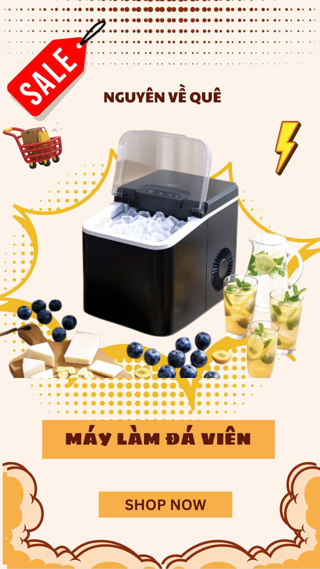 Máy làm đá viên Fujihome #nguyenveque #review #maylamdavien #maylamda #fujihome 