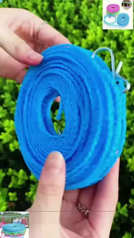 5m/1Om Portable Anti- Skid Windproof Clothesline, Fence-Type Nylon Clothesline, Outdoor Washing Line #clothesline #goodthing #fyp #tiktokshop #foryou 