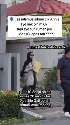 haah mestilah boleh #takpegangkad ✅#tanpaslipgajisyg🥰 #loanamanah #gunaicshaja #loanapproved 