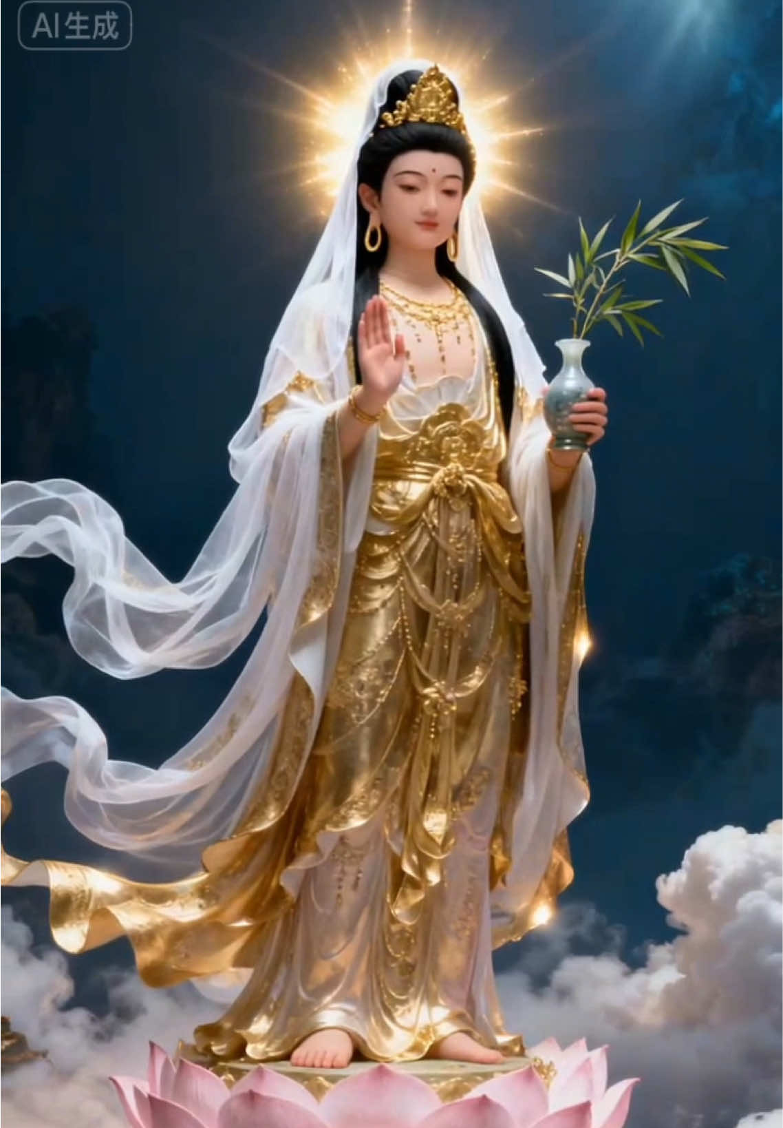 May Guanyin Bodhisattva bless your family. 嗡（ong）嘛（ma）呢（ni）叭（bei）咪（mei）吽（hong） #พระพุทธเจ้ามหาศาสดาโลก #buddha #心诚则灵有求必应 #LanguageLearning #innerpeace 