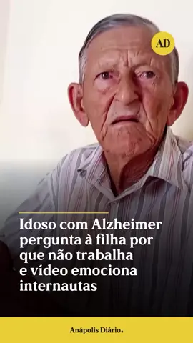 Um vídeo gravado por uma filha emocionou milhares de pessoas nas redes sociais ao mostrar um momento sensível entre ela e o pai, identificado como Inácio, que vive com a doença de Alzheimer. Nas imagens, o idoso questiona repetidamente o motivo de não estar trabalhando, demonstrando confusão e inquietação com a rotina de permanecer em casa #Alzheimer #neurologia #tiktok 