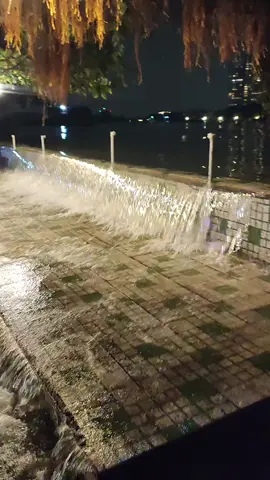 Nước lên cao ở bờ sông Sài Gòn 
