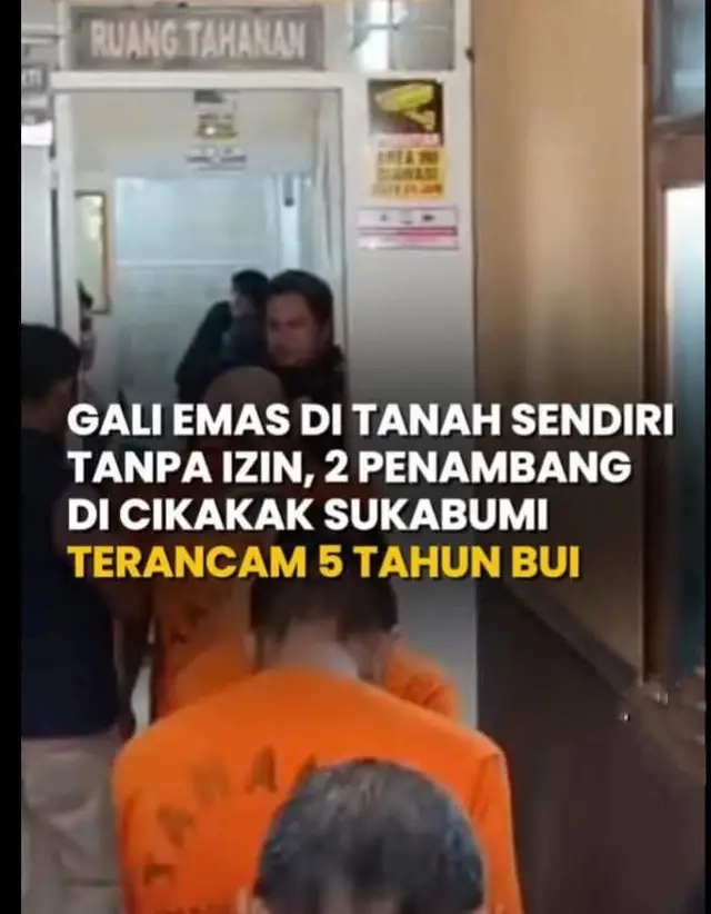 Dua Warga Cikakak Jadi Tersangka Tambang Emas Ilegal di Tanah Sendiri Polres Sukabumi menetapkan dua warga Cikakak sebagai tersangka kasus tambang emas ilegal di Blok Pasir Gombong, Desa Ridogalih. Keduanya ditangkap setelah operasi penggerebekan pada 10 September 2025 lalu. Kapolres Sukabumi AKBP Samian mengungkap, satu pelaku berperan sebagai kepala lobang tambang (ΕΚ), sedangkan satu lainnya (UT) adalah pemilik lahan. Mereka bekerja sama menyiapkan alat, pekerja, dan lokasi tambang tanpa izin resmi. Para pelaku menggali tanah secara manual hingga kedalaman 30 meter demi mencari bongkahan batu mengandung emas. Mereka sempat memperoleh beberapa gram emas, namun aksinya berisiko tinggi—merusak lingkungan dan mengancam keselamatan. Dalam operasi itu, polisi mengamankan:33 karung material batuan bercampur tanah1 hammer dan mata bor2 senter kepala1 pak sarung tanganKeduanya dijerat Pasal 158 jo Pasal 35 UU Minerba No. 3 Tahun 2020, dengan ancaman hukuman lima tahun penjara dan denda hingga Rp100 miliar. #Sukabumi #TambangIlegal #PolresSukabumi