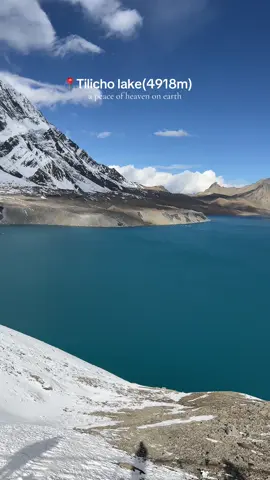 📍Tilicho Lake is a high-altitude lake located in the Annapurna region of Nepal. Situated at 4,919 meters (16,138ft), it is one of the highest lakes in the world.#mountain #trek #tilicho  #nepal