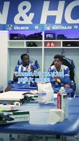 #BabisKostoulas making his #PremierLeague debut! 🇬🇷👏 #BHAFC