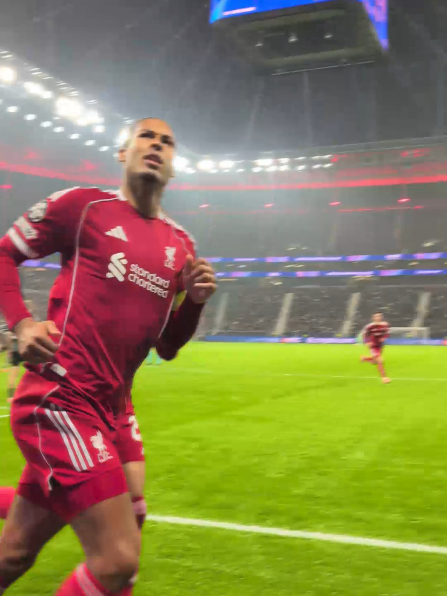 VVD from pitchside 🤳😮‍💨 #Liverpool #LFC #UCL