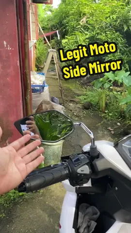 Grabeng pogi ng Legit Moto chrome stem side mirror ❤️ For me lang ang ganda ng chrome stem for white motor, lines tingnan at classy 👌 #sidemirror #legitmoto #curvestemsidemirror 