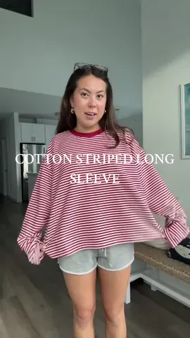 95% cotton long sleeve tee 🤍 love the stripes for fall 🍒 #longsleevetee #longsleeveshirt #stripedshirt #stripedlongsleeve #tiktokshopblackfriday @Edikted 