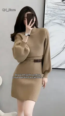 Bộ váy dệt kim nữ mới #xuhuong2026 #hottrend #quầnáoquảngchâu #váydệtkim 