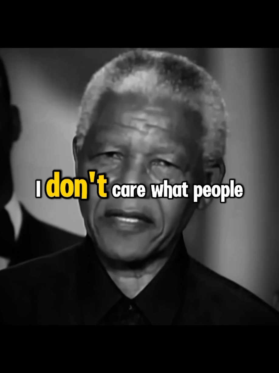 I don't care what people say about me.... #nelsonmandela #nelsonquotes #nelsonmotivation #dailymotivation #lifelesson 
