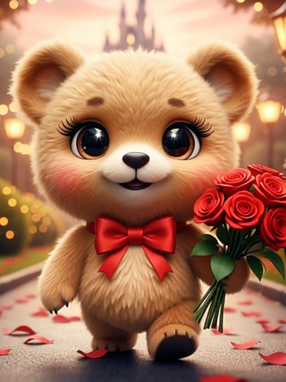 Roses for u because you're important 🌹❤️ | ai treanding video fyp | #viral #fy #sweet #loveyou #cute 
