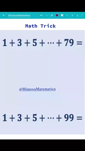 Sum of First Odd Numbers,  Math trick,  Mathematics,  Matematica,  Adding Odd  Numbers,  Gcsemath, Satmath, Mathgcse, Test di ammissione,  Trucco Matematico, #30secondsmath #mathematics #matematica #mathtrick #mathsimple 