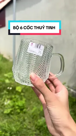 Set 6 ly thủy tinh họa tiết ziczac #lythuytinhdecor #lythuytinh #viral #viral #xuhuongtiktok 