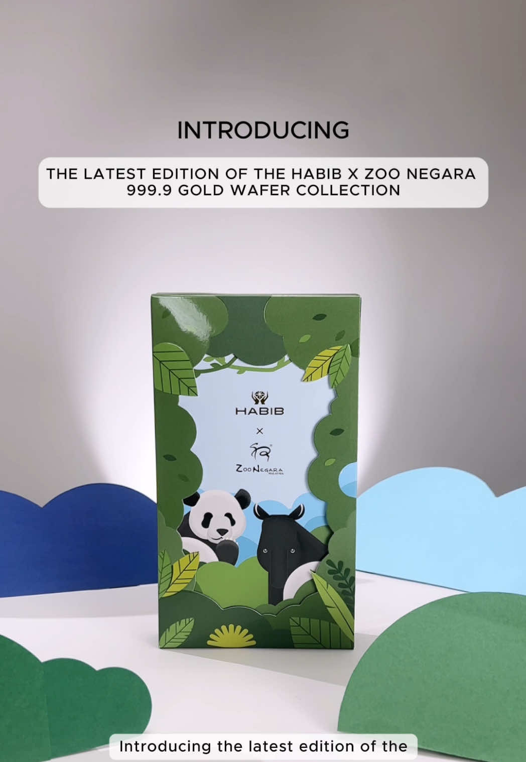 A tribute to Malaysia’s treasured wildlife, now captured in pure 999.9 gold. Introducing the latest HABIB x Zoo Negara 999.9 Gold Wafer Collection, this edition features the iconic Panda, Sun Bear, Malayan Tapir and Black Panther — each representing a monochrome of harmony and diversity, beautifully contrasted against the undeniable beauty of Malaysia's lush rainforests. Get onboard as we discover the spirit of wildlife preservation, now available at all HABIB showrooms nationwide. #HABIB #HABIBJewels #TheGiftOfHappiness #HABIBxZooNegara #GoldWafer  