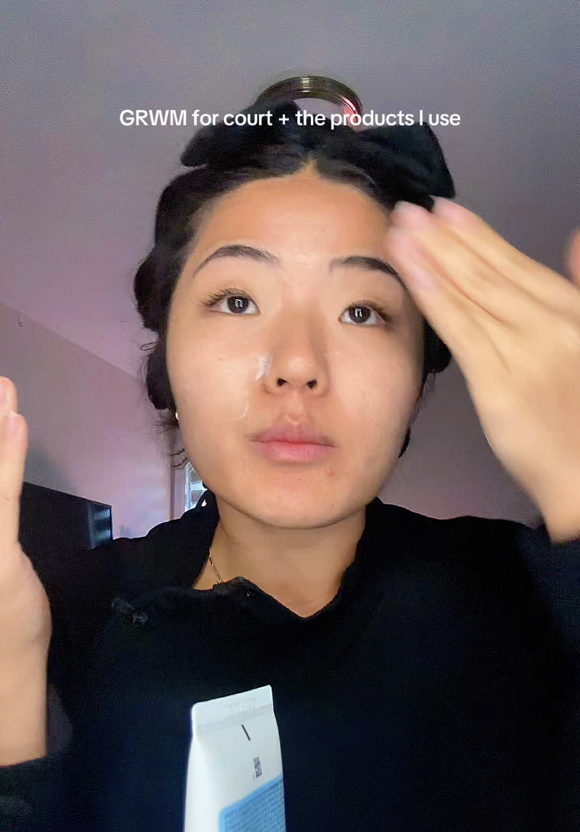 Update: she beat the case 😛 #grwm #skincare #haircare #kbeauty #ugccreator 