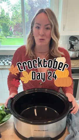Day 24 of Crocktober 💍 Marry Me Chicken Soup — creamy, cozy, and so good it just might get you a proposal. One bite and you’ll understand the name. #Crocktober #SlowCookerSeason #MarryMeChickenSoup #Dinner #DinnerIdeas  Slow Cooker Marry Me Chicken Soup 1 lb chicken 4 cups chicken stock+ More as needed ½  an onion, diced small ½ cup sun dried tomatoes ½ teaspoon red pepper flakes 2 teaspoons garlic powder 2 teaspoons dried basil 1 Tablespoon minced garlic 1 cup heavy cream + more as needed ½ cup parmesan 12 ounces ditalini 1 bag spinach Salt and pepper to taste Add chicken, stock, sundried tomatoes, onions, garlic, and seasonings, and cook 2 hours on high. After 2 hours, shred the chicken and return chicken to the pot.  Add cream and parmesan cheese, and stir well, then add in Ditalini pasta.  Cover and cook another hour until pasta is tender Stir in spinach, additional stock to get desired consistency, or added heavy cream, and season with salt and pepper to taste.  Serve with additional parmesan cheese and basil. 