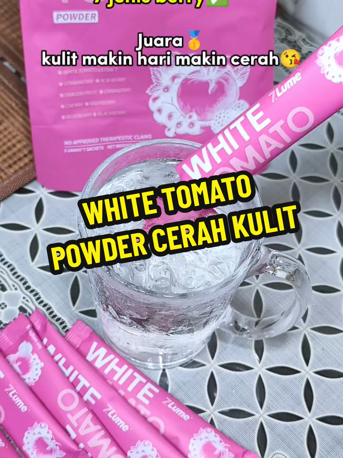 nak cerah skin try supplimen ni #whitetomatoskin #7lumewhitetomato#whitetomatosuppliment#whitetomatopowder