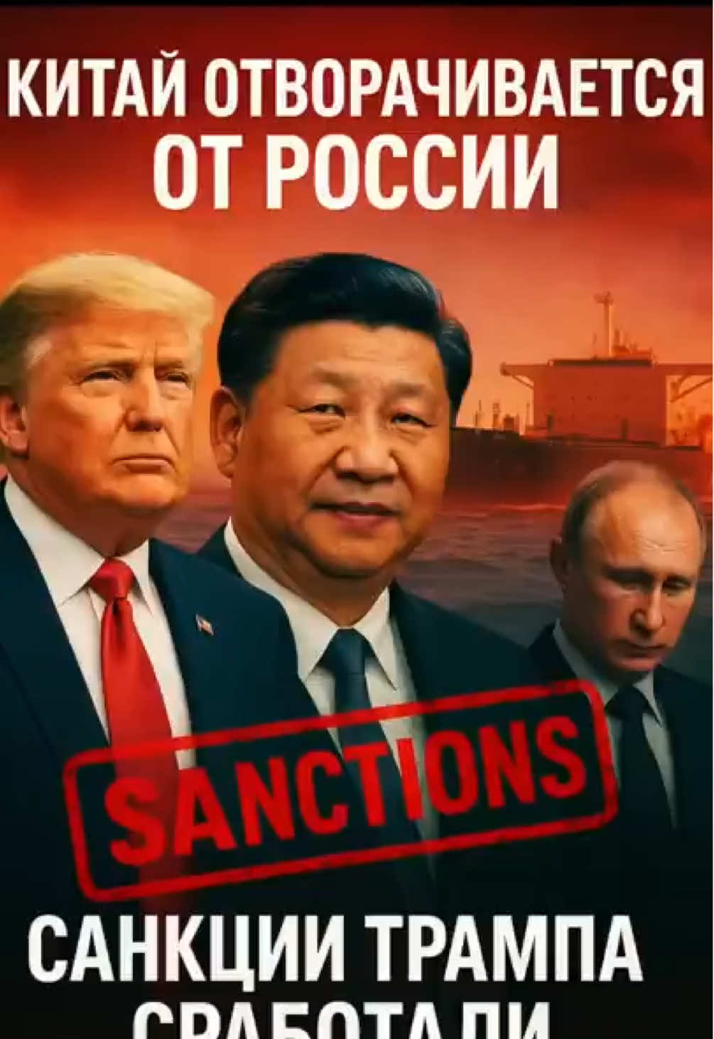 🇨🇳🇷🇺💥 Пекин отворачивается от Кремля — Китайские госкомпании приостанавливают закупки российской нефти из-за санкций США! Санкции Трампа бьют по Москве всё сильнее! #новости #Китай #Россия #Путин #Трамп #санкции #война #нефть #Пекин #shorts #украина #новини #Україна