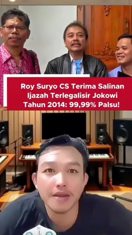 Roy suryo CS terima salinan ijazah jokowi tahun 2014 : 99,99% PALSU! #roysuryo #ijazahpalsu #ijazah #jokowi 