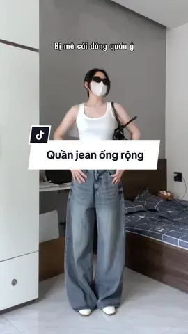 Bị mê cái dáng quần ý #phoidoxinh #outfitideas #xuhuong #fyp #quanjeanongrong 