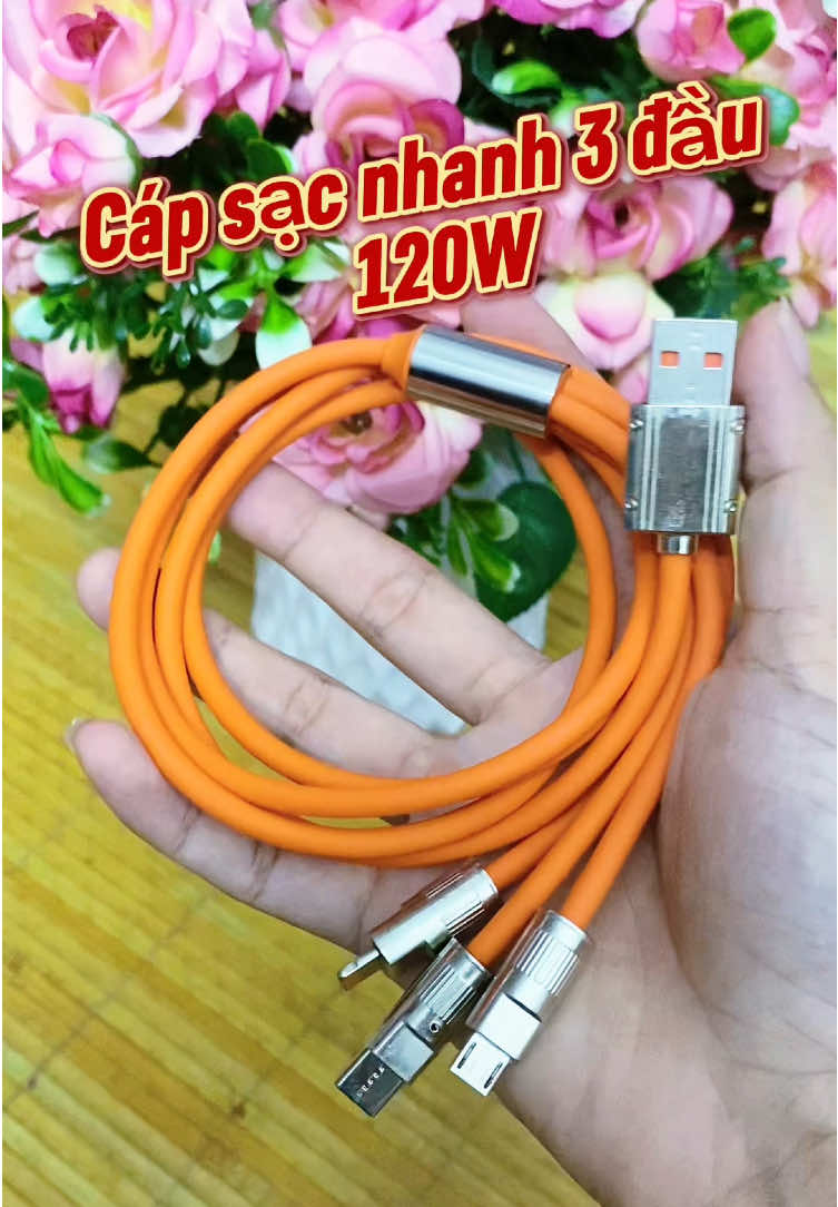 Sạc nhanh 3 đầu 120W #phukiendienthoai #sacnhanh 