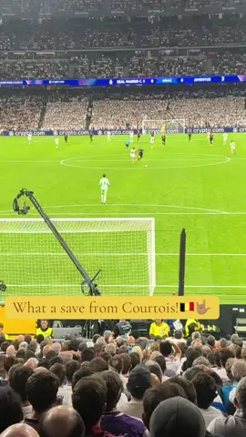 What a save from Real Madrid goalkeeper!🇧🇪🧤 #fyp #viral #football #realmadrid