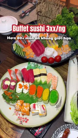 Không cần bay sang Tokyo, ngay Trung Hòa cũng có buffet sushi chuẩn vị Nhật Bản 🥢 #fyp #reviewanngon #ancungtiktok #sashimi🍣🥰 #sushi 