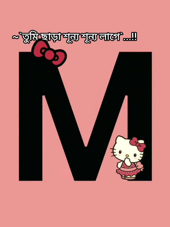 তুমি ছাড়া শূন্য শূন্য লাগে >>[ M ]🥹🫀 #Repost #Letter #trendingsong #M #bdtiktokofficial 
