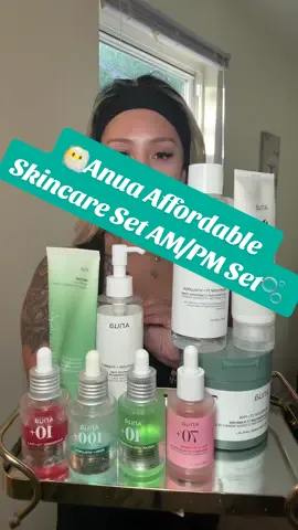 😶‍🌫️🫧Anua full Korean skincare routine A-Z morning & night!🧴✨#anuaskincare #koreanskincareroutine #anuaskincareset #anua #tiktokshopcreatorpicks 