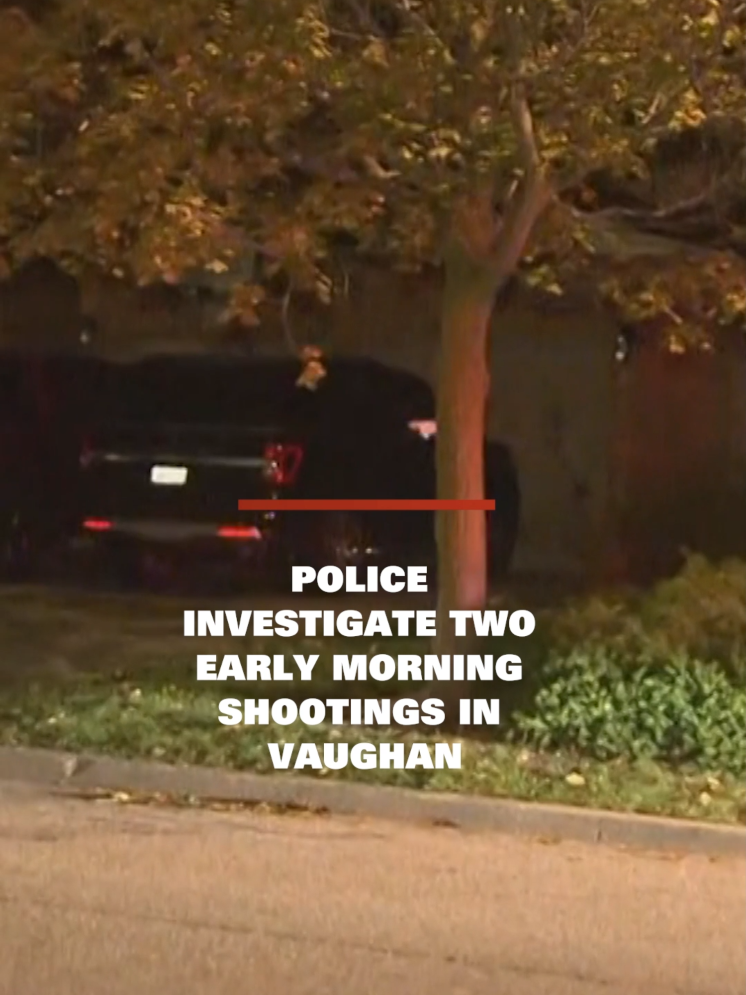 York Regional Police are investigating two shootings that occurred in Vaughan early Friday morning. The first shooting, police said, occurred in the area of Highway 27 and Langstaff Road. Reports from the scene suggest bullet holes are visible in the front door of a home on Camomile Street. The suspects fled the scene prior to the arrival of officers, police said. A second shooting occurred at around 5:50 a.m. in the area of Rutherford Road and Clarence Street. No injuries were reported in either incident, police said. Investigators have not released any suspect information at this time but say officers are in the area canvassing for witnesses. It is not clear if police believe the two incidents are connected. #cp24 #cp24news #canada