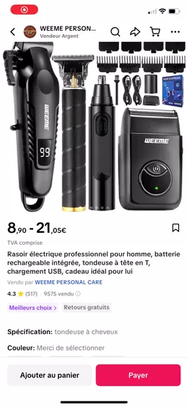 #tondeuse #barbe #barber #cheveux #tiktokshop 