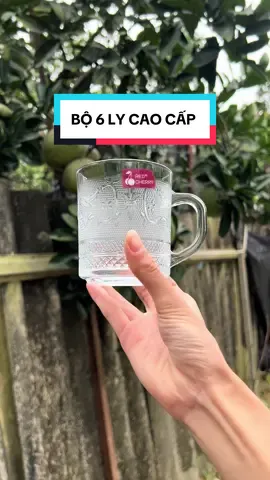 Set 6 ly thủy tinh cao cấp #lythuytinhdecor #cocthuytinh #lythuytinh #xuhuongtiktok #viral  