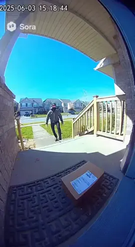 Porch Delivery thief gets what he deserves  #sora #soraai #doorbellcameravideos #viralvideo #nokings 