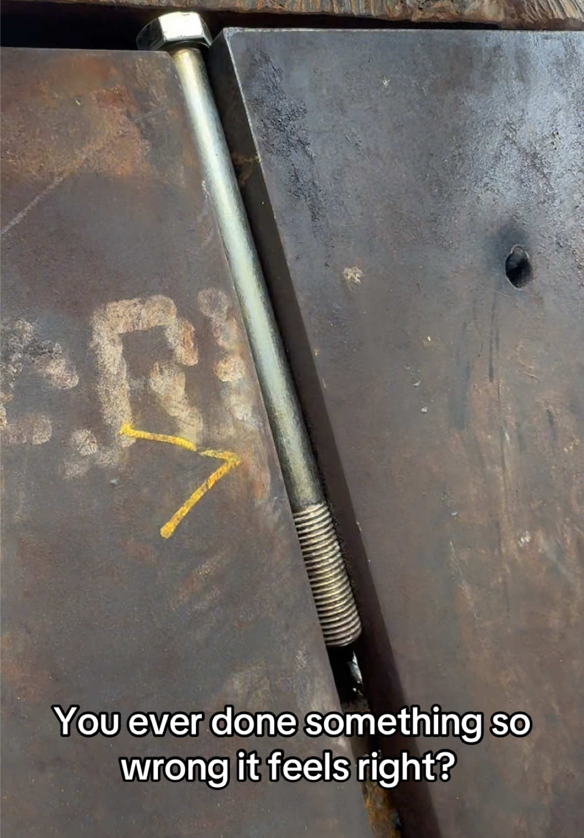 the weld specifications said to bolt the plates together #fyp #welder #bluecollar #relatable #iykyk 