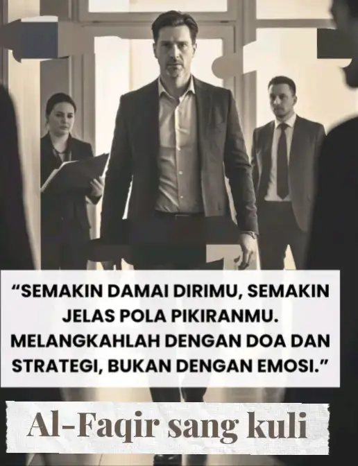 Ketika hidup penuh tekanan, kebanyakan orang terburu-buru bereaksi. Mereka lupa bahwa ketenangan adalah fondasi dari kejernihan berpikir. Pikiran yang kalut melahirkan keputusan yang keliru, sementara jiwa yang damai melahirkan kebijaksanaan. Kedamaian batin bukan berarti kamu pasif atau menyerah pada keadaan, melainkan kamu memiliki kekuatan untuk menahan diri dari impuls yang merugikan. 1. Kedamaian membuat pikiran lebih jernih Saat kamu tenang, otakmu bekerja lebih efektif. Kamu bisa menganalisis, merencanakan, dan mengambil keputusan tanpa terbebani oleh kecemasan atau amarah. Banyak orang gagal bukan karena mereka bodoh, tetapi karena pikiran mereka terlalu bising untuk mendengar mereka terlalu bising untuk mendengar suara hati dan logika. Kedamaian adalah ruang di mana ide-ide besar muncul dan solusi mulai terlihat. Sebaliknya, emosi yang meledak-ledak menutup pintu rasionalitas. Kamu mungkin berpikir sedang bertindak cepat, padahal kamu hanya sedang bereaksi tanpa arah. Orang yang mampu menjaga ketenangan dalam tekanan adalah orang yang mampu mengendalikan arah hidupnya. Ingat, kapal tidak akan tenggelam karena badai di luar, tapi karena air yang masuk ke dalamnya. 2. Doa menenangkan hati, strategi menuntun langkah Doa bukan hanya permintaan kepada Tuhan, tapi cara untuk menenangkan jiwa dan menguatkan keyakinan. Ketika kamu berdoa, kamu sedang melepaskan beban yang tidak bisa kamu kendalikan. Itu membuat langkahmu lebih ringan, karena kamu tahu tidak semua hal perlu kamu lawan sendiri. Namun, doa tanpa strategi  hanya akan menjadi harapan kosong. Sebaliknya, strategi tanpa doa bisa membuatmu sombong dan kehilangan arah. Kombinasi antara keduanya adalah keseimbangan sempurna antara spiritualitas dan kecerdasan praktis. Doa memberikan ketenangan, strategi memberikan arah. Bersama-sama, keduanya membuatmu bergerak dengan tenang namun pasti menuju tujuan hidupmu. 3. Emosi tidak bisa dihapus, tapi bisa dikendalikan Banyak orang mengira menjadi tenang berarti tidak punya emosi- padahal justru sebaliknya. Orang yang benar-benar tenang adalah mereka yang mengenali emosinya, tapi tidak dikuasai olehnya. Mereka bisa marah tanpa menghancurkan, kecewa tanpa menyerah, dan sedih tanpa kehilangan kendali. Ketenangan bukan berarti tidak pernah terguncang, tetapi kemampuan untuk cepat kembali seimbang. Setiap emosi adalah sinyal, bukan perintah. Kalau kamu marah, itu pertanda ada hal yang perlu kamu ubah. Kalau kamu takut, itu tanda ada sesuatu yang perlu kamu siapkan. Ketika kamu memahami makna di balik emosi, kamu tidak lagi dikuasai olehnya - kamu menggunakannya sebagai panduan hidup. 4. Strategi lahir dari pikiran yang tenang Kamu tidak bisa membuat rencana yang matang saat pikiranmu berantakan. Dalam dunia bisnis, kepemimpinan, bahkan dalam kehidupan pribadi, strategi terbaik lahir dari ketenangan berpikir. Saat kamu tenang, kamu bisa menilai risiko, mengatur prioritas, dan membuat keputusan yang membawa hasil jangka panjang. Banyak orang hancur bukan karena tak punya kemampuan, tapi karena mereka terburu-buru mengambil langkah tanpa rencana. Mereka mengira kecepatan adalah segalanya, padahal arah jauh lebih penting. Dengan pikiran yang damai, kamu bisa melihat lebih jauh - tidak hanya apa yang ada di depan mata, tapi juga apa yang akan datang setelahnya. 5. Kedamaian adalah kekuatan yang tak terlihat Dalam dunia yang serba cepat dan penuh drama, ketenangan adalah bentuk kekuatan paling langka. Orang yang damai tidak mudah diprovokasi, tidak mudah dikendalikan, dan tidak mudah kehilangan arah. la tahu kapan harus diam, kapan harus bergerak, dan kapan harus melepas sesuatu yang tak bisa diubah. Kedamaian memberimu kuasa atas dirimu sendiri. Saat kamu damai, kamu tidak akan mudah dipengaruhi oleh tekanan sosial, komentar orang lain, atau rasa takut gagal. Kedamaian membuatmu memegang kendali penuh atas pikiran dan tindakanmu - dan dari situlah muncul kekuatan sejati untuk menciptakan kehidupan yang kamu inginkan.