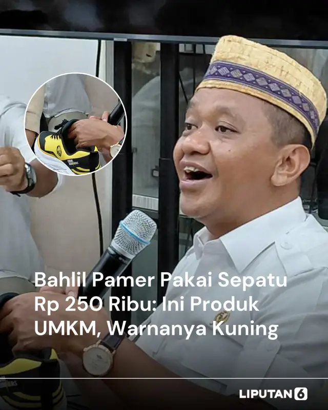 Menteri ESDM Bahlil Lahadalia menarik perhatian dengan sepatu kuning yang dikenakannya saat berkunjung ke Istana Kepresidenan Jakarta. Ia mengungkapkan, sepatu tersebut merupakan produk lokal UMKM seharga Rp250 ribu. “Produk UMKM ini, warnanya kuning karena lambang ESDM ada kuningnya,” ujar Bahlil sambil berkelakar menawarkan sepatu itu kepada wartawan. Bahlil menjelaskan, pemilihan warna kuning semata karena kesamaan dengan logo Kementerian ESDM yang dipimpinnya, bukan karena alasan politik. “Jangan samakan, jangan mencampuradukan politik dengan pemerintah,” tegasnya. Ia menegaskan, kehadirannya di Istana mewakili Kementerian ESDM, bukan Partai Golkar yang ia pimpin. “Saya kan datang ke sini atas nama Menteri ESDM,” tutup Bahlil. #liputan6com #lip6driz #phomusik