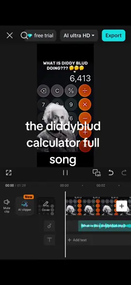 what is this diddyblud doing on the calculator is blud Einstein?? full song #calculator #funny #blud #diddyblud #slimetok 