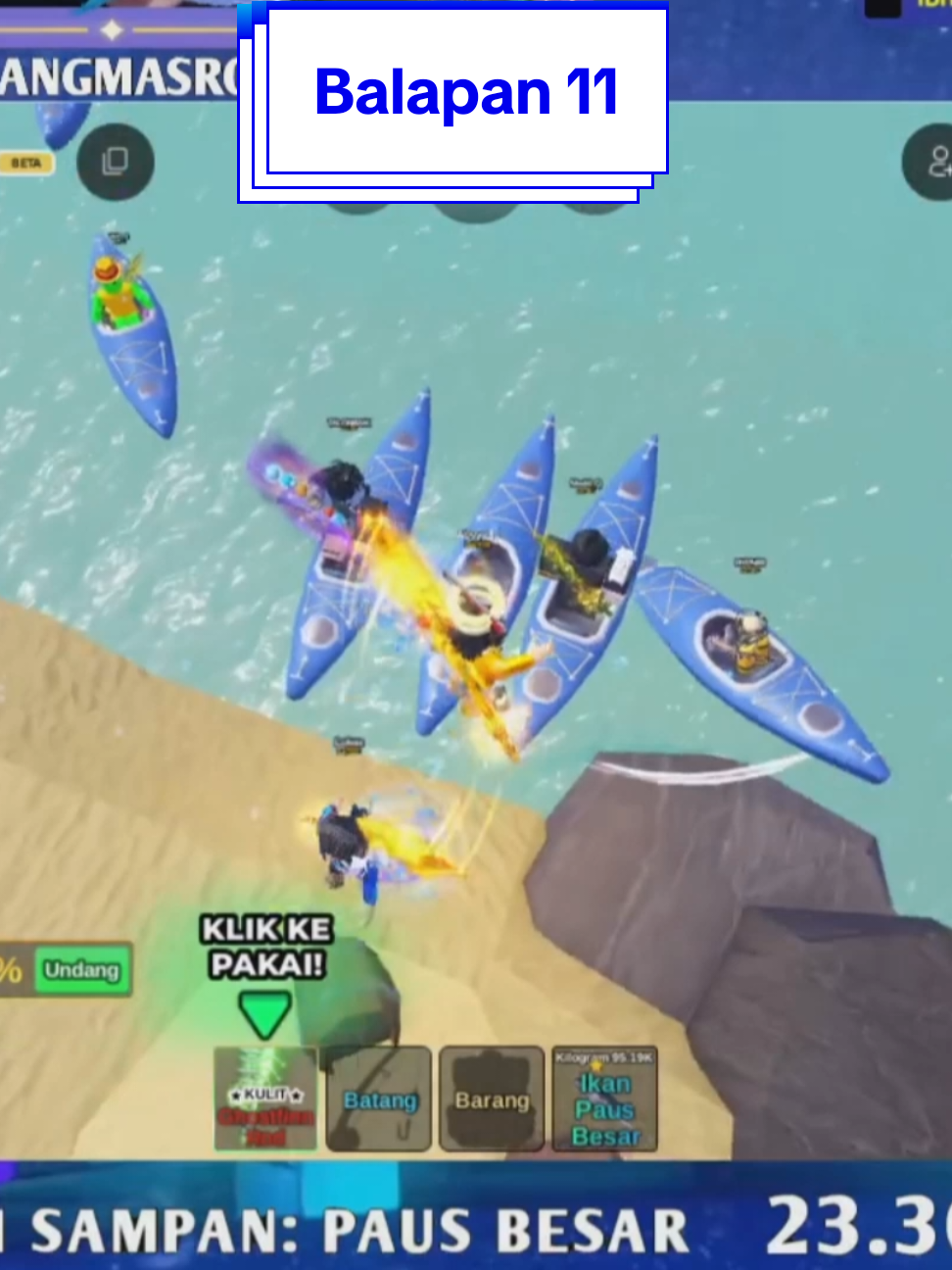 Yang mau ikut challenge seru setiap hari jan lupa follow dan tonton live streaming kita di bio guys🙌 #fishit #roblox #balapanfishit 